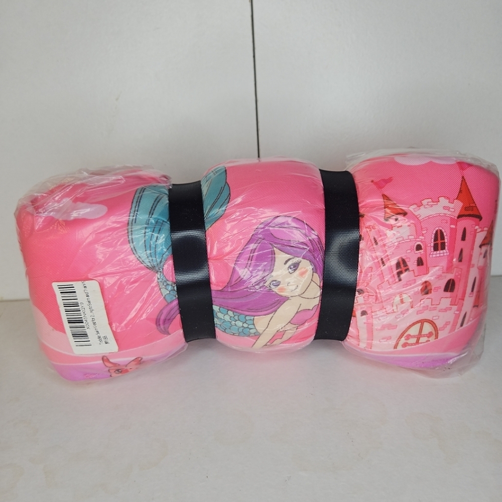 Swim Vest Pink Mermaid and Castle Themed